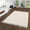 Pergamon Natur Teppich Shaggy Wolle Linea Hellgrau Modern in 7 Größen