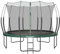 SONGMICS Federloses Trampolin Ø 366 cm, Trampolin Outdoor für Kinder, elastische Seile, Sicherheitsnetz mit Reißverschluss, Glasfaserstangen, sicher, geräuscharm, dschungelgrün STR126C01