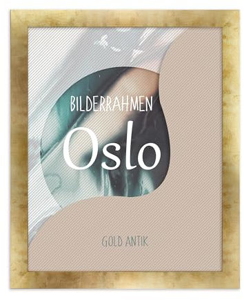 BIRAPA Cadre photo Oslo - 100 x 150 cm - Doré vieilli