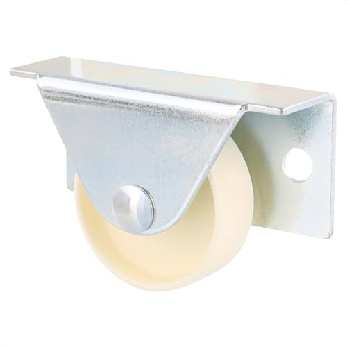 WAGNER Design Möbelrolle/Bettkastenrolle - Durchmesser Ø 35 mm, Bauhöhe 40 mm, Stahl verzinkt, weiß, Anschraubplatte 65 x 20 mm, Tragkraft 40 kg - 01076001