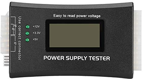 LCD Anzeige ATX Computer Netzteil Tester, Spannungsmessgerät für PC Stromversorgung mit automatischer Fehlererkennung,PC Power Supply Tester für 20/24 4/6/8 Pin
