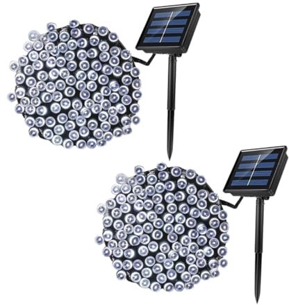 Gadpiparty 2sätze Solar-led-lichterkette Für Außenbereich Mit Leds Solarenergieversorgung Automatisches Ein- Ausschalten Bei Dunkelheit Für Garten Terrasse Veranda
