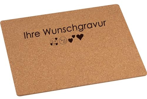Mauspad aus Kork mit Gravur | Mousepad Personalisiert | 22 cm X 18 cm | Wunschname auf Mauspad (10)
