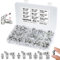 HOISGEAR 170 Stück Schmiernippel Sortiment Kit, M6 M8 M10 Gerade Abgewinkelt 45°90° Kegelschmiernippel Vernickeltes Eisen Schmiernippel Set Kegelschmiernippel für Schmierpressen mit Aufbewahrungsbox