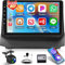 NHOPEEW Android Autorradio para Ford Fiesta 2009-2017 con Wireless Carplay y Android Auto - WiFi GPS Mirror Link Pantalla Dividida Control del Volante FM RDS + Cámara Bakcup