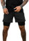 XDSP Shorts Herren 2 in1 Trainingsshorts Kurze Hosen Schnelltrocknende Laufshorts Sporthose Taschen Kompressions Shorts (DE/NL/SE/PL, Alphanumerisch, M, Regular, Regular, Alle-schwarz)