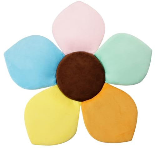 Cojín de flores para bebé, almohadilla suave para fregadero, bañera, pétalos de flores, asiento de baño para bebé relleno de pétalos multicolores, adecuado para regalos de bebé de 0 a 3 años