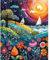 JATOK Malen Nach Zahlen Erwachsene, Paint by Numbers Malen Nach Zahlen, DIY Sternennacht mit Pinseln und Acrylfarben Handgemalt Ölgemälde Leinwand für Home Decor, Ohne Rahmen (40x50cm)
