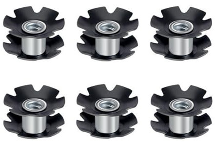 HOUSON 6PCS bicycle star nut, bike ahead headset front fork star nut core bicycle fork steertubes nuts