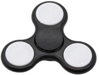 Fiducia Fidget Spinner für Kinder/Erwachsene Hand Spinner Tri-Spinner Spielzeug Stress Relief Fidget (Schwarz mit LED)
