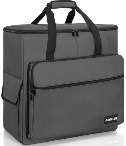 AKOZLIN Desktop-Gaming-Computer-Tower, PC-Gehäuse, Tragetasche, Reise-Aufbewahrungstasche für Tastatur, Maus, Zubehör, Grau