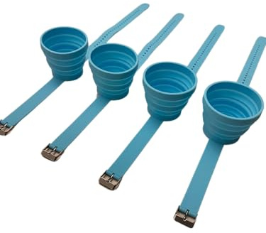 POPSKIS Portable Shot Ski Kit - 4 Food-Grade Silicone Shot Glasses with Belts to Attach to Skis, Golf Clubs, Pool Noodles & More - Perfect for Parties, Bachelorette Parties & Fun Gatherings