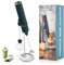 Lychico Rechargeable Milk Frother Handheld Foam Maker with Stainless Whisk and Stand, Powerful 2 Heads 3 Speeds Fast Handheld Drink Mixer for for Latte, Cappuccino, Hot Chocolate, Egg, Green