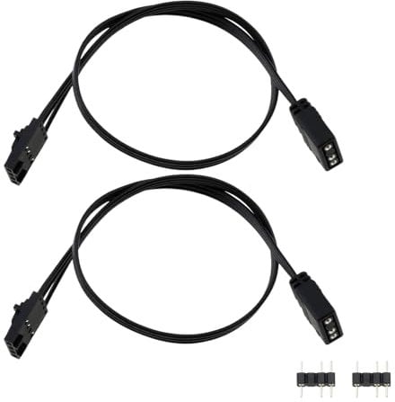 5V 3-pin ARGB Conversion Cable,2PCS ARGB Adapter Connector for 4 Pin RGB to Standard 5V 3 Pin,ARG Female Conversion Cable Compatible with Controller Adapter QL LL120 ICUE Shenguang Sync Pirate Ship