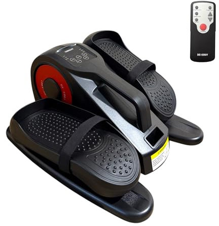 DEMERGY® Mini Elíptica Eléctrica Portátil – Pedaleador Elíptico con Pantalla LED y Mando a Distancia, 20 Niveles de Velocidad – Ejercitador Piernas para Casa Oficina, Ideal para Mayores Rehabilitación