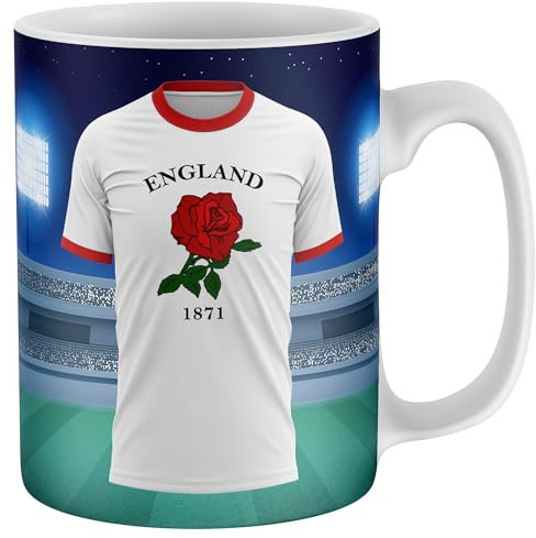 Purple Print House Personalised Rugby Shirt Mug England 1871 Red Rose Custom Name Number Men Women Tea Coffee Cup Gift
