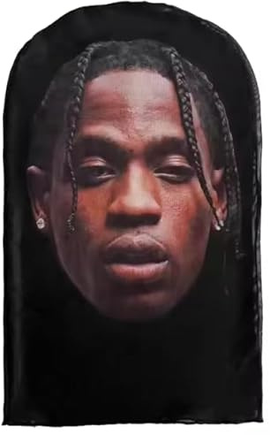 Travis The Fein Scott Sheisty Skimaske - Lustige Promi-Sturmhaube Geschenk Schwarz - Rapper Travis, Schwarz , Einheitsgröße