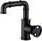 Robinet de Salle de Bain Industriel Noir Mat, Robinet de Salle de Bain à Un Trou à Un Trou à 360 °, Robinet de lavabo de Salle de Bain en Lait