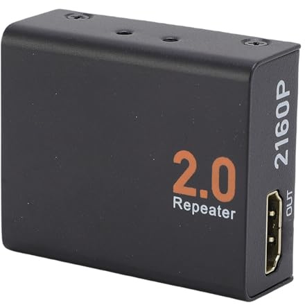Tosuny HDMI Extender 30 M, 4K 60 Hz HDMI 2.0 Repeater mit 18 Gbit/s Bandbreite, Unterstützt Ultra HD Video und 32 Kanal Audio, Plug and Play für Heimkino, Konferenzraum, Gaming Setup