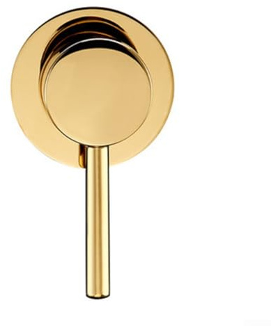 BlesConi Manuelles Mischventil für Duscharmatur, 1,27 cm Wandmontage, rund, verdecktes Thermostatventil, Messingkonstruktion mit Chrom-Finish