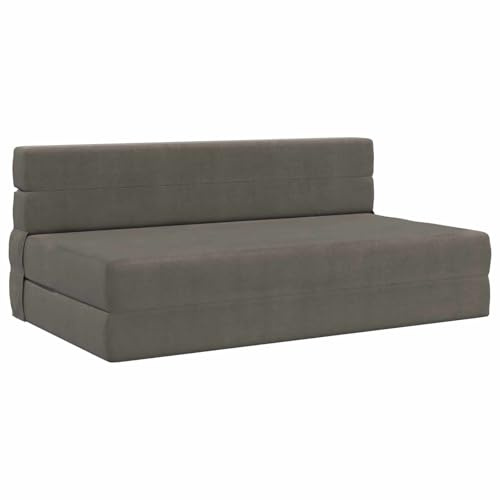 vidaXL Klappsofa Bett Hellgrau 152 x 86,5 x 60 cm Stoff, Verstellbares Sofa-Bett, rechteckige umwandelbare Couch, vielseitiges Möbelstück für Schlaf- und Wohnzimmer