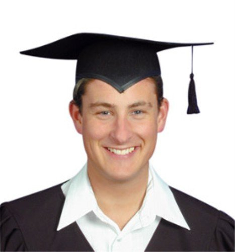 Black Felt Mortar Board Hat