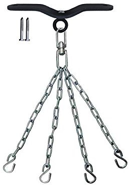 Punch Bag ceiling Hook & 4 Strand Steel Chains & Swivel Bracket