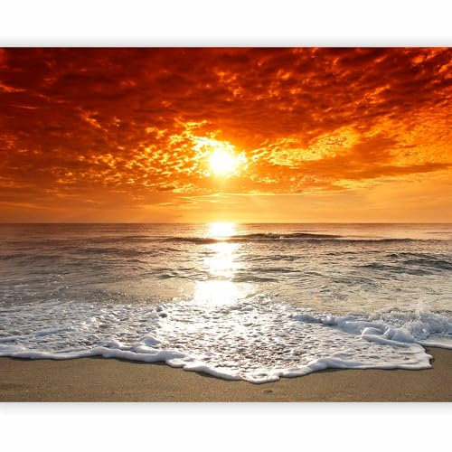Fotomurale Soggiorno - Carta da parati Mare Spiaggia Tramonto 250x193 cm TNT Murale alla moda Decorazione da Muro XXL Poster Gigante Design Cameretta Carta per Pareti Natura Paesaggio 100403-257