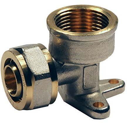 EasyFIX Wandscheibe/Wandwinkel Schraubfitting Klemmringverschraubung DVGW für Mehrschichtverbundrohr Wandscheibe/Wandwinkel (20 x 3/4)