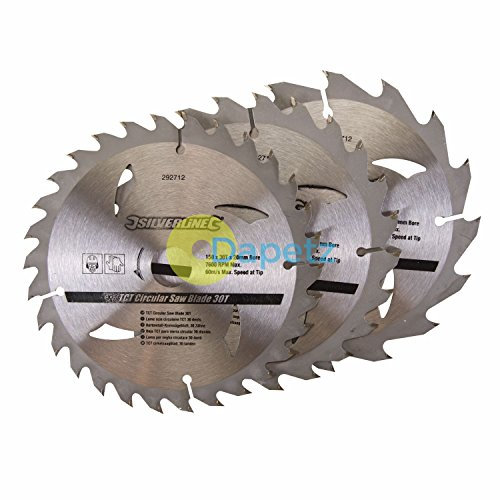 TCT Circular Saw Blade 150 x 20-16, 12.75mm Rings 16, 24, 30T 3pk