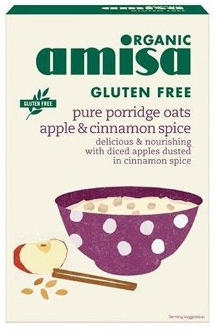 Amisa Org G/F Porridge Oats Apple Ci 300g X 4 (Pack of 4)