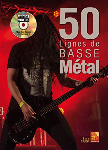 50 lignes de basse métal - 1 Livre + 1 Disque (Audios/Vidéos)