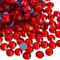 Jollin, Strass termoadesivi con retro piatto, in vetro, adatti come diamanti e gemme (16 SS, 576 pezzi, rosso)