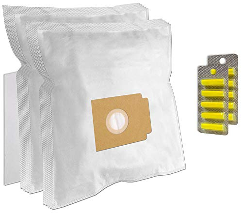 PakTrade SPARSET - 10 Duftstäbchen + 10 Staubsaugerbeutel geeignet für UFESA MAT 1300, Quigg Varia R-Control, BS 59/0, BS 59/1, Topo ECO2 1600 Watt, Topo ECO 1600…, EIO Compact 1200, 1300, 1400, 1600