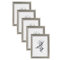 WOLTU Bilderrahmen 15x20cm 5er Set Fotorahmen Holzrahmen mit Passepartout, zum vertikalen oder horizontalen Aufhängen/Aufstellen, Posterrahmen Collage Wanddeko, Silber