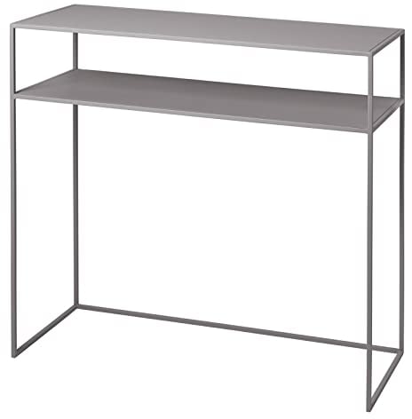 blomus Sideboard FERA | Mourning Dove | 85L x 35B x 80H cm | Beistelltisch Grau | Konsolentisch aus Stahl für Flur, Wohnzimmer, Schlafzimmer, Büro