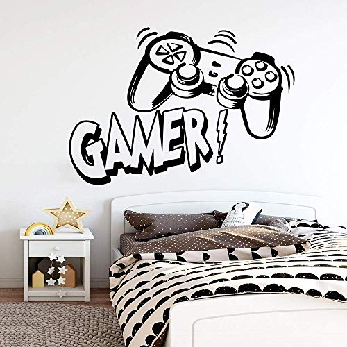 Gamer Vinyl Wandaufkleber Spielzimmer Für Kinderzimmer Dekoration Wandtattoo Jungen Schlafzimmer Gaming Wallpaper 43X61Cm
