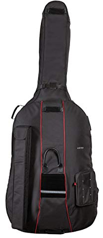 GEWA Kontrabass Gig-Bag Prestige 3/4-25mm Polsterung, Bogentasche, Notentasche, Rucksackgurte