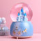 IBLUELOVER Boîte à Musique de Boule de Cristal avec LED Veilleuse Boule de Neige Musicale Forme Château Décoration Boule de Verre Neiger Automatique Jouets Cadeau Enfant Noël Anniversaire,Bleu,TU