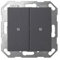 GIRA 517328 KNX Taster, Wippe 2fach, System 55, Anthrazit