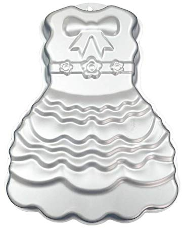 ZDYWY 25,4 cm Prinzessin Kleid geformte Aluminium 3D Backform Kuchenform Zinn Geburtstag Kuchen Pfanne - Prinzessin Kleid