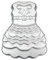ZDYWY 25,4 cm Prinzessin Kleid geformte Aluminium 3D Backform Kuchenform Zinn Geburtstag Kuchen Pfanne - Prinzessin Kleid