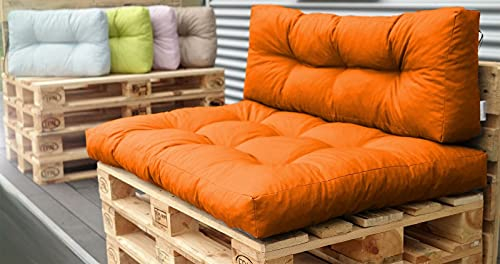 Royal Schneider Palettenkissen Set Palettensofa Palettenpolster, 08-Orange, 7er Set