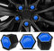 SkinoEu 20 x Radschrauben Radmuttern Felgenschloss Muttern Kappen Radmutternabdeckungen Radschraubenkappen Radmutternkappen Kunstsoff Abdeckungen Universal 17 mm Blau NC 3