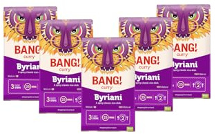 Bang Biryani Meal Kit with Basmati Rice and Secret Spice Mix, Easy to Use, Ready in 30 Min, 100% Natural and Gluten Free (5 Pack) - BANG! Curry