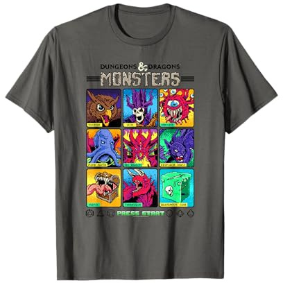 Dungeons & Dragons Wizards of the Coast Monster Select Menu T-Shirt