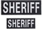 Sheriff Patches Reflektierende Mit Klettverschluss Haken Und Schlaufe Rückseite Abnehmbarer Emblem Für Polizeiweste Jacke Rücke Kampfschild Taschen Rucksäcke (1 Klein + 1 Groß)