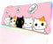 JMIYAV Kawaii Cat RGB Gaming Mouse Pad PC XL Large Extended Glowing Led Light Up Desk Pad Non-Slip Rubber Base Computer Keyboard and Mouse Pad Cool Cute Mousepad Mat 80 * 30cm