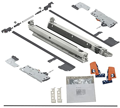 BLUM MOVENTO BLUMOTION S 760H Schubladenschienen, 350mm Bodenmontage Vollauszug 40kg, mit TIP-ON und Seitenstabilisierungs-Set