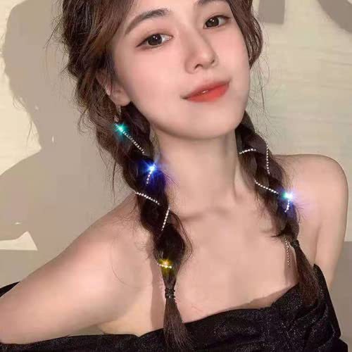 Pinces à cheveux en strass pour femmes, filles, femmes, enfants, pinces à cheveux élégantes avec chaînes en strass - Outils de coiffure tendance pour fête, mariage, quotidien